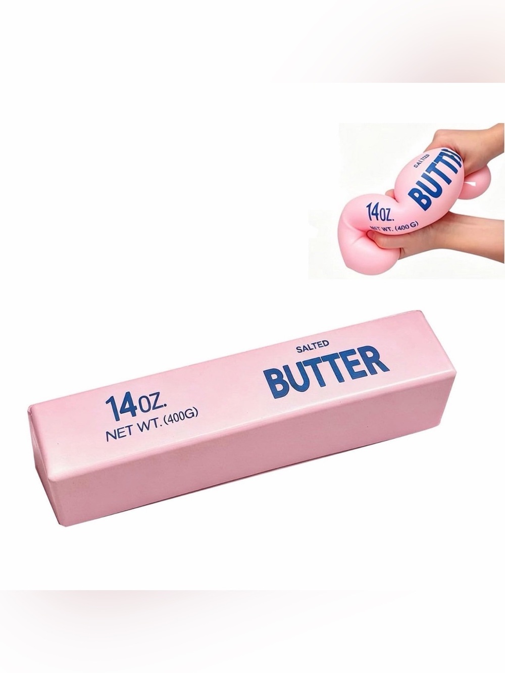 Jumbo Pink Butter Squishy Stress Ball Slow Rising Fidget Toy